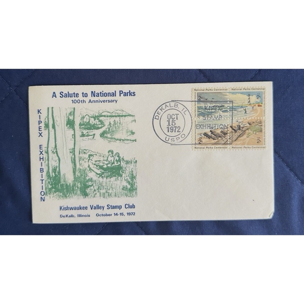 US FDC A Salute To National‎ Parks 100 Anniversary Kipex Exhibition 1972 Rare
